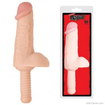 Realisztikus dildó markolattal és herével, 24 cm